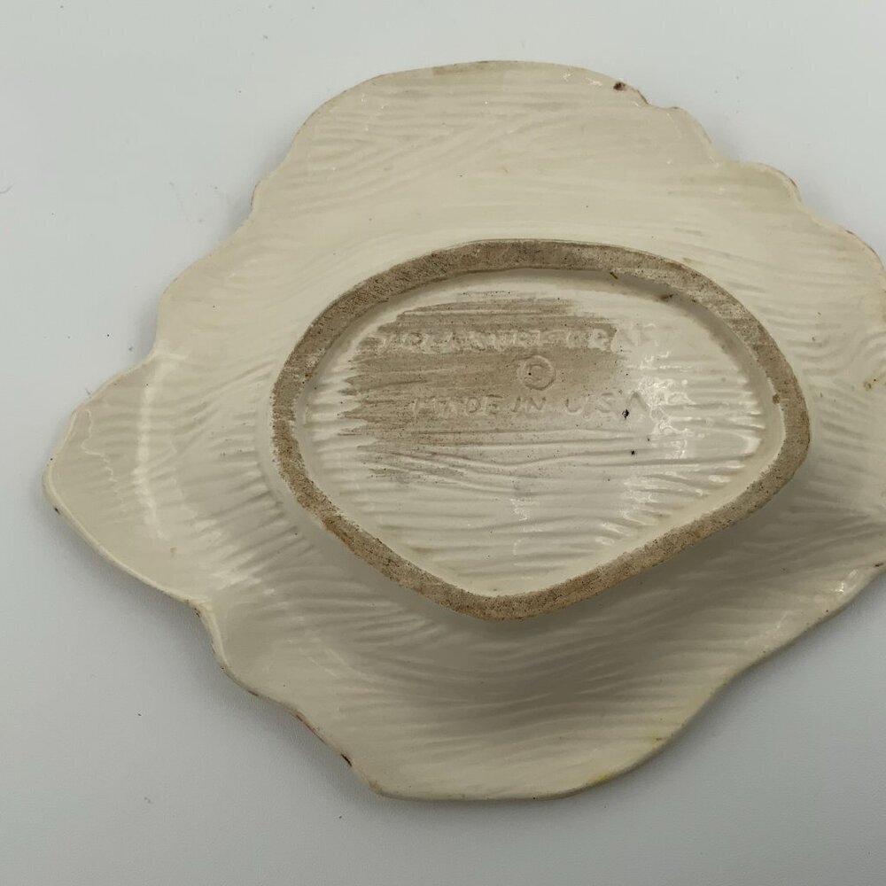 Treasure Craft Hawaii Souvenir Floral Butterfly Design Tray Ashtray Trinket USA - Picture 3 of 8